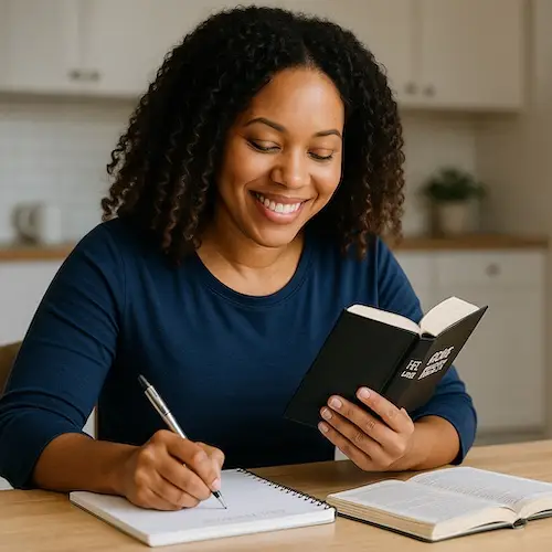 christian woman teaching bible reading plans