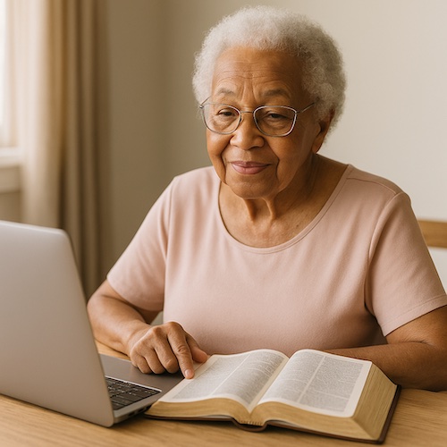 christian grandmother sharing generational faith stories
