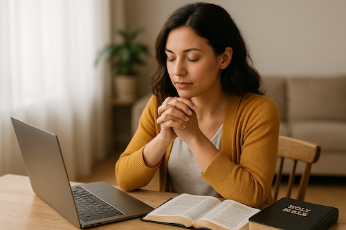 christian woman hosting 24 hour prayer room