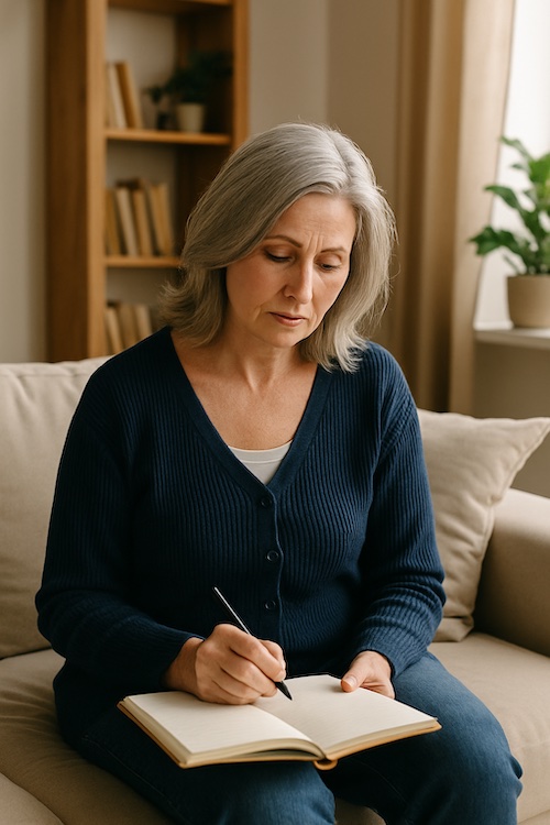 christian woman launching weekly devotions for widows