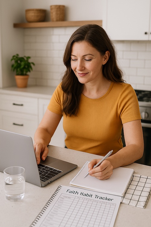 christian woman printable faith habit tracker