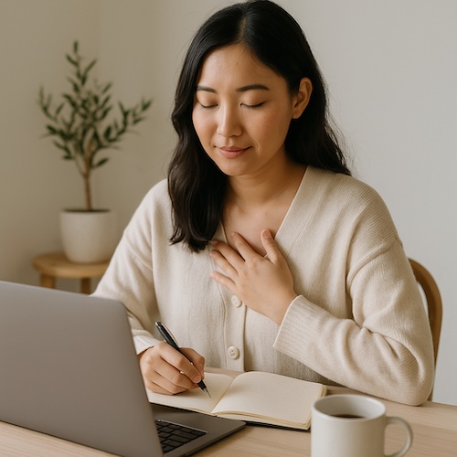 christian woman sharing personal breakthrough testimony