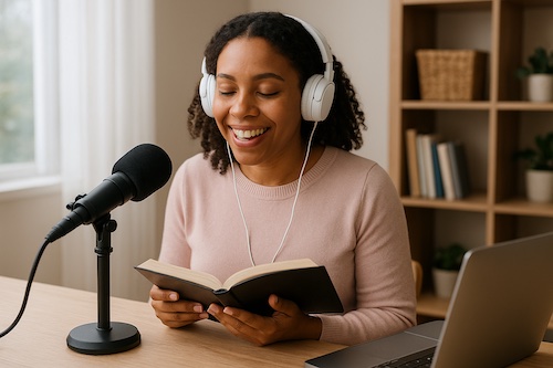 christian woman starting mini series devotional podcast