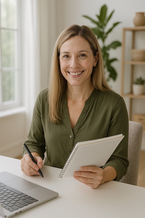 christian woman starting printable bible study logs