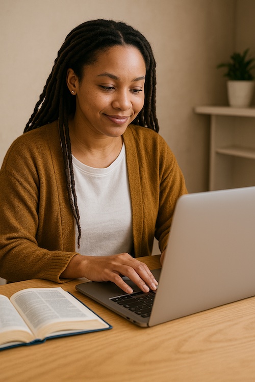 christian woman writing titus 2 mentorship blog 1