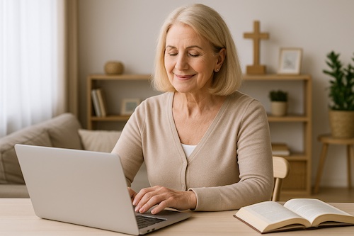 christian woman writing titus 2 mentorship blog