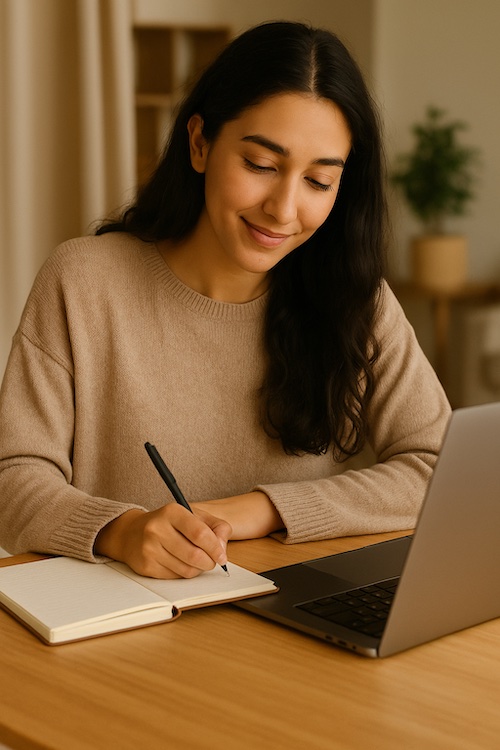 latina woman writing faith based ministry blog