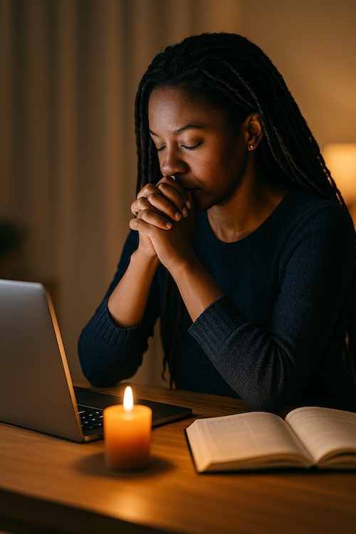 african american woman midnight prayer blog