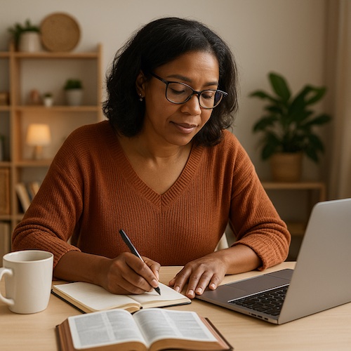 african american woman sharing biblical leadership tips