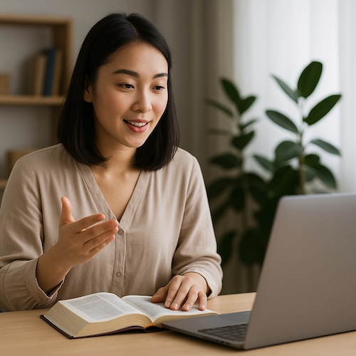 asian woman leading online bible study.jpg