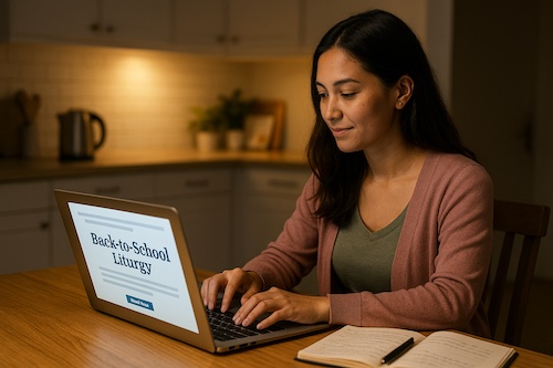 back to school mom liturgy email series evening kitchen