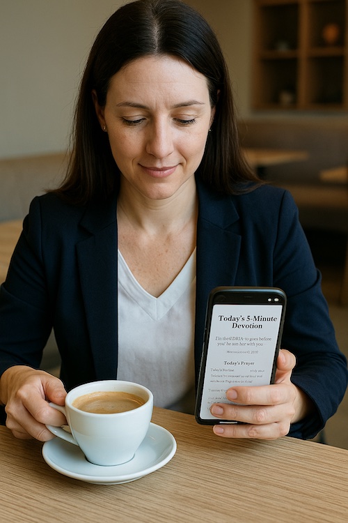 five minute devotions working moms lunchtime coffee