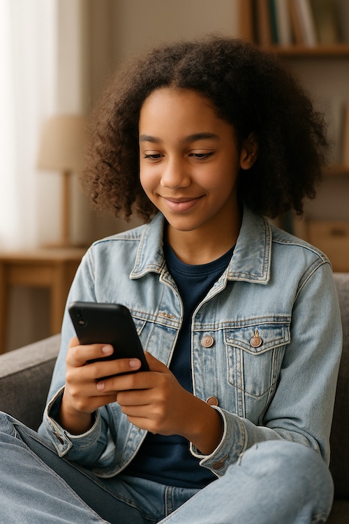 identity in christ devotional emails teens girl phone