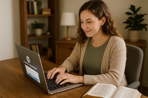 siteground hosting review christian woman learning wordpress