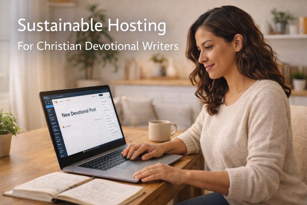 sustainable hosting for christian devotional writers