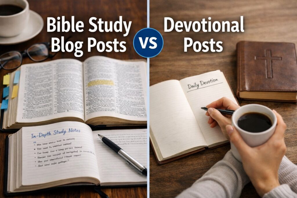 bible study vs devotional posts