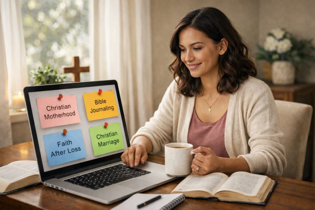 choosing right niche christian blog woman planning blog topics