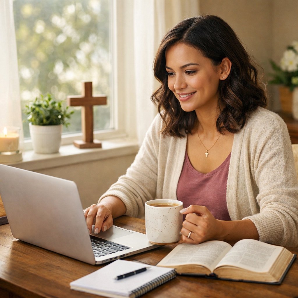 how to start a christian blog christian woman writing devotional