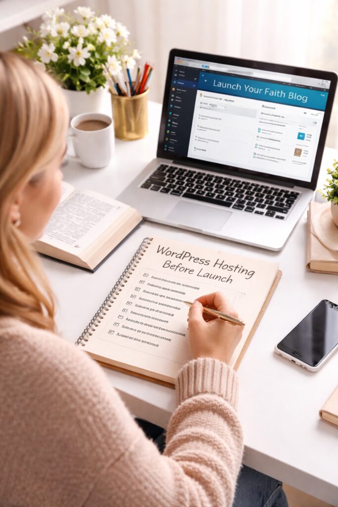 wordpress hosting checklist before launch christian blogger
