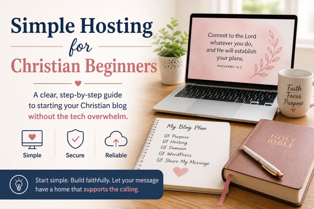 simple hosting for christian beginners laptop notebook