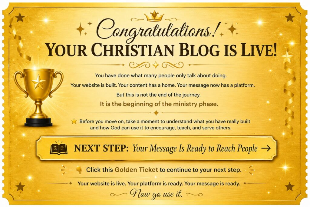 your message is ready to reach people golden ticket