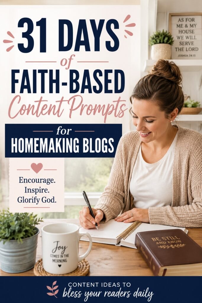 31 faith based content prompts christian homemaking blogs