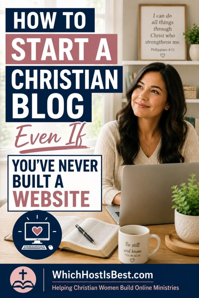 Christian woman learning how to start a Christian blog without previous website experience