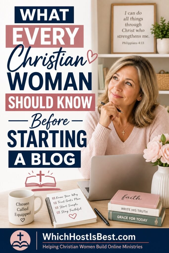 Christian woman learning what every beginner should know before starting a Christian blog