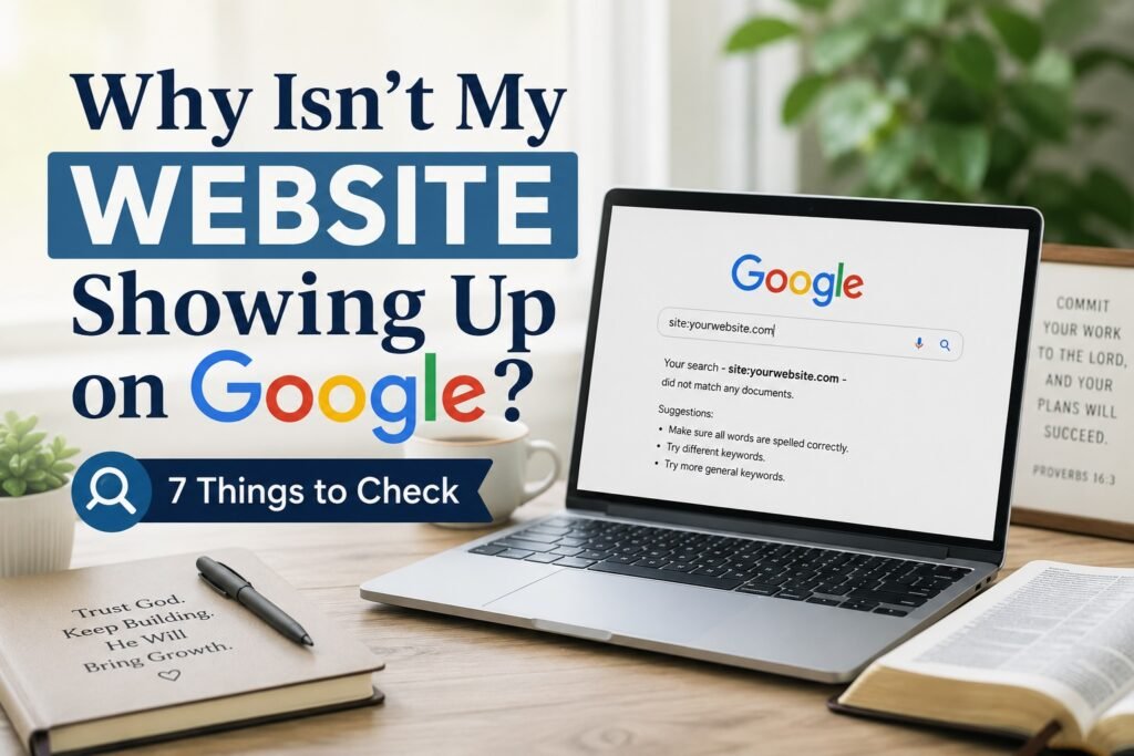 why isnt my website showing up on google