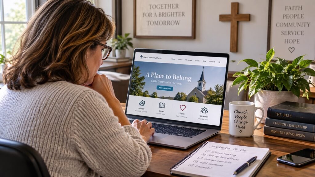 which web host church website